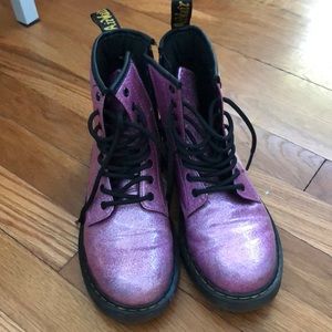 Sparkly pink Dr. Martens